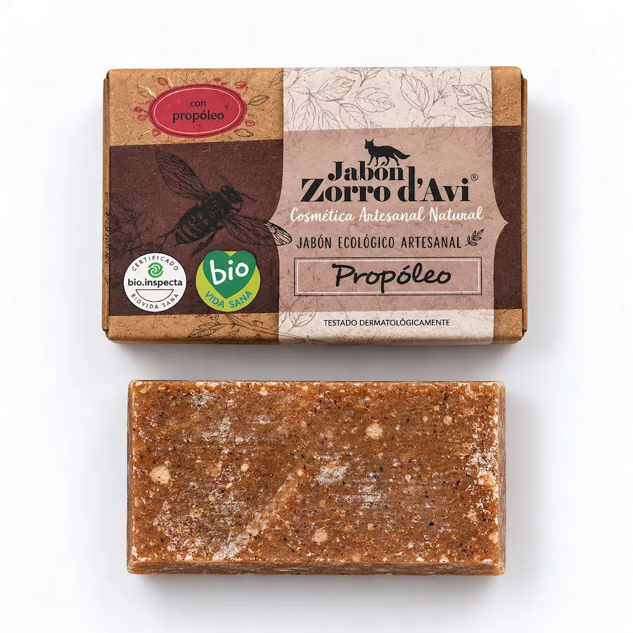 jabon-propoleo-artesanal-120g jabón artesanal de propoleo 120g