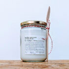 Leche corporal de almendras en tarro de cristal reutilizado de 325g con cuchara de madera FSC para aplicación