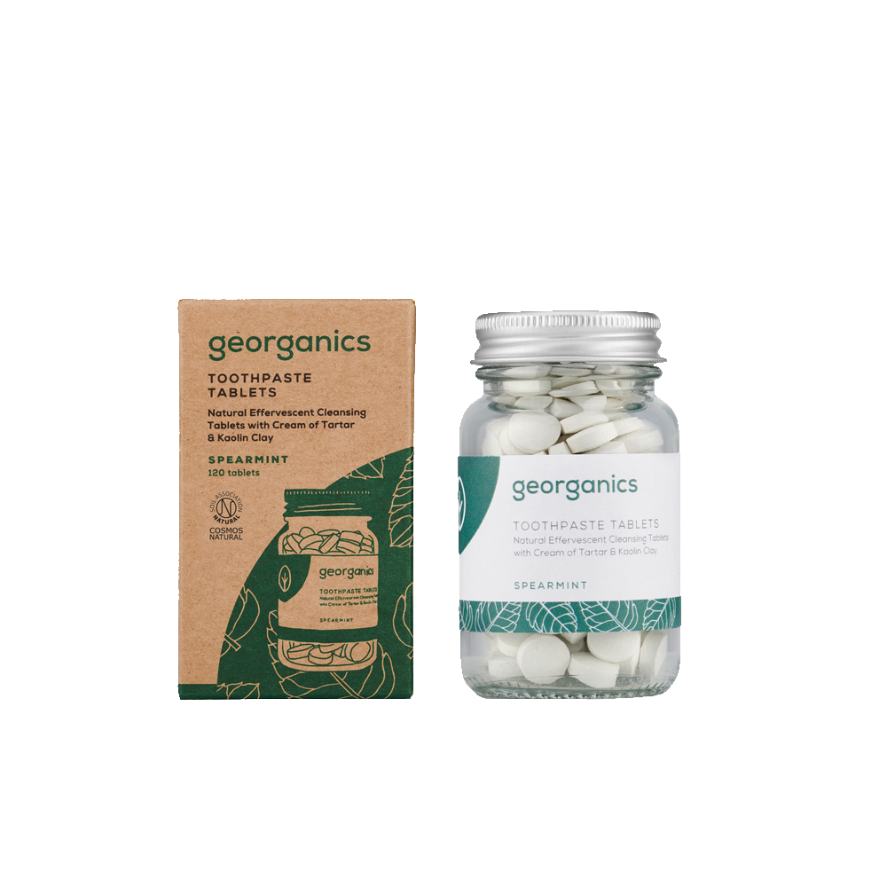 pasta-dental-pastillas-hierbabuena-bote-cristal-120 Hilo dental natural de hierbabuena vegano sin tóxicos con recambio